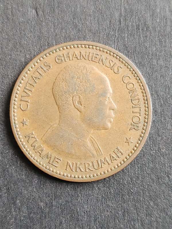 Ghana One Penny 1958 - as per photograph