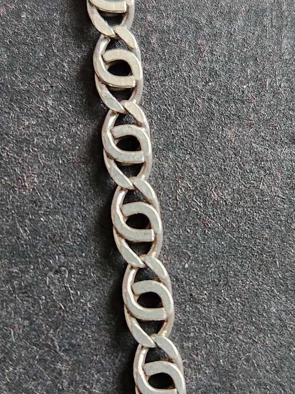 Vintage Sterling Silver Anchor Link Chain 11.5g (54.5cm) - as per photograph