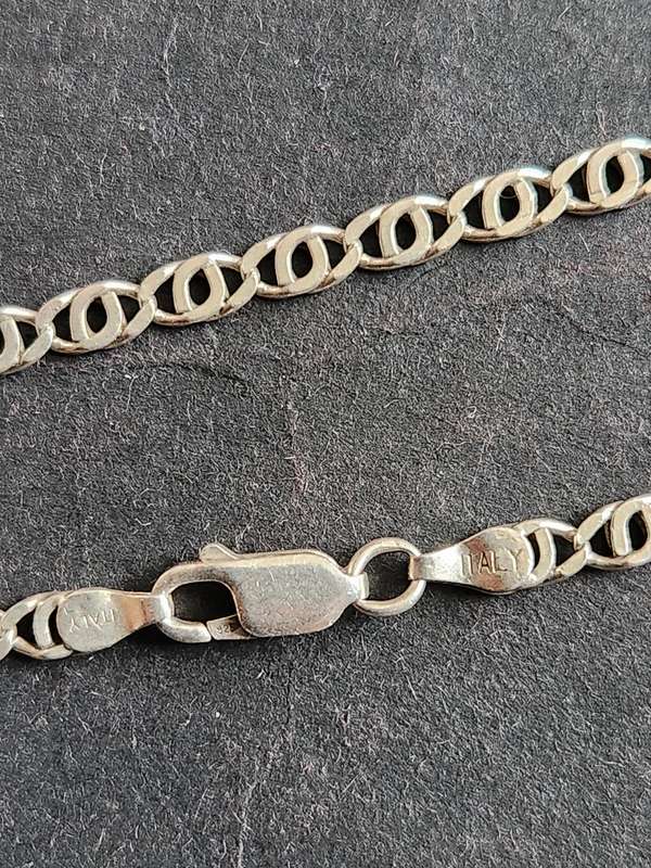 Vintage Sterling Silver Anchor Link Chain 11.5g (54.5cm) - as per photograph