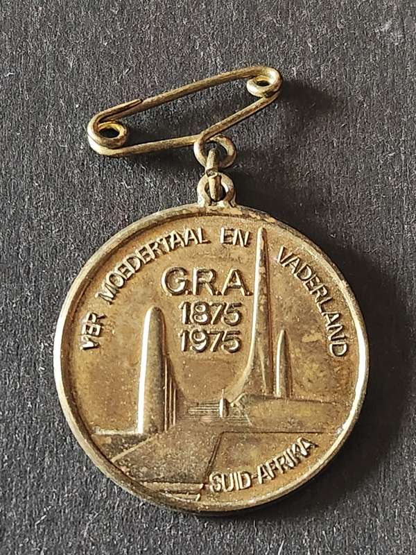 1875 - 1975 GRA Van Moedertaal en Vaderland Medallion - as per photograph