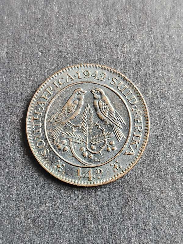Union Farthing 1942 (nice condition) - as per photograph