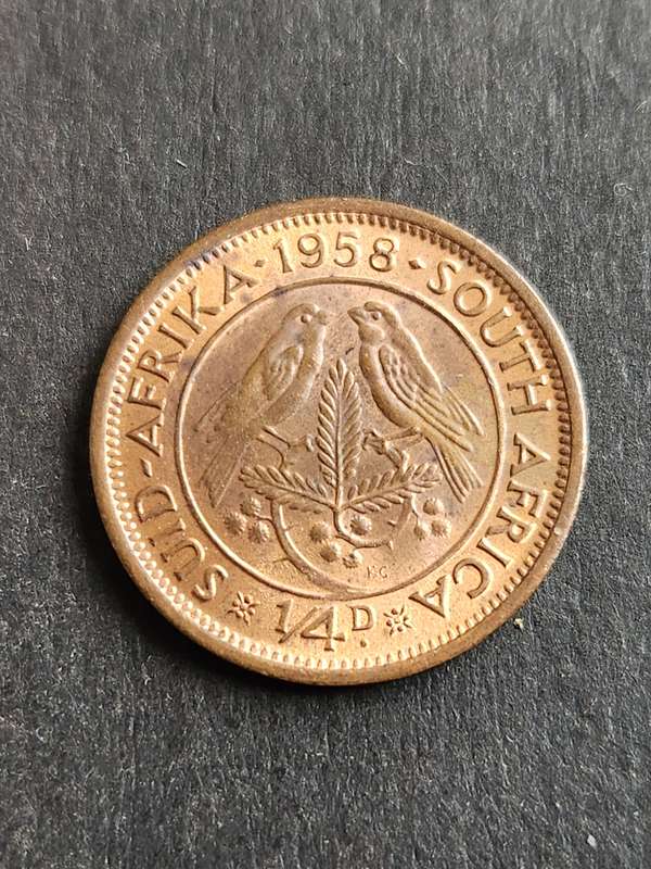 Union Farthing 1958 (nice condition) - as per photograph