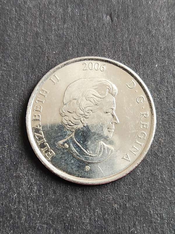 Canada 25 Cents 2006 Pink Ribbon- as per photograph