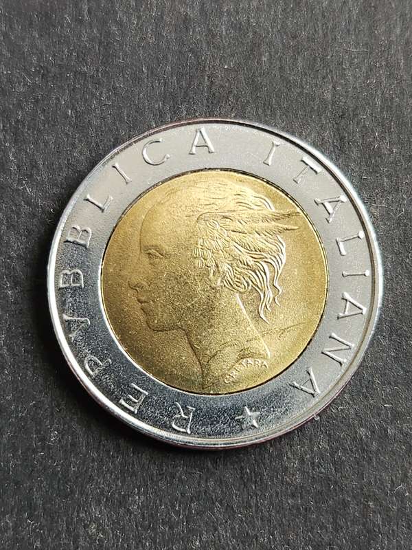 Italy 500 Lire 1987 Bi-metallic (National Police 1947-1997) - as per photograph- as per photograph