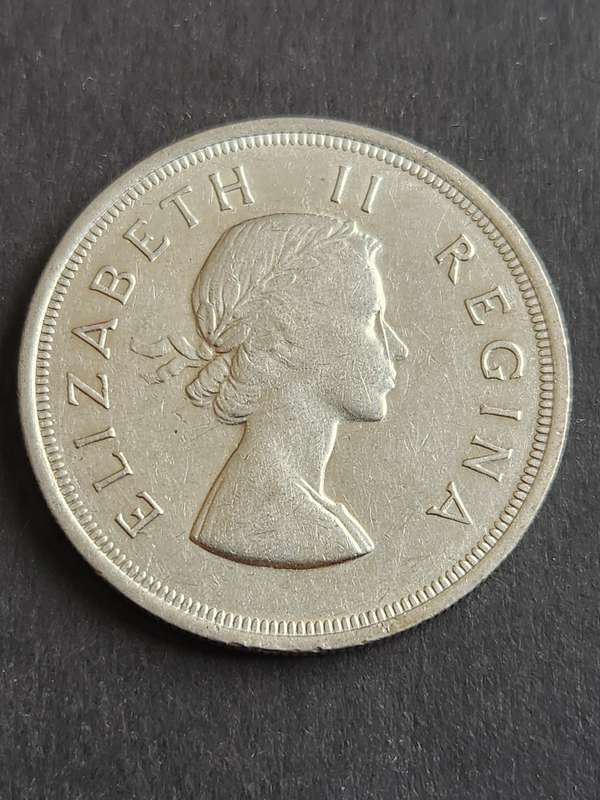 Union 5 Shillings 1954 (scarce date) - as per photograph