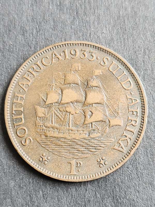 Union One Penny 1933 - as per photograph
