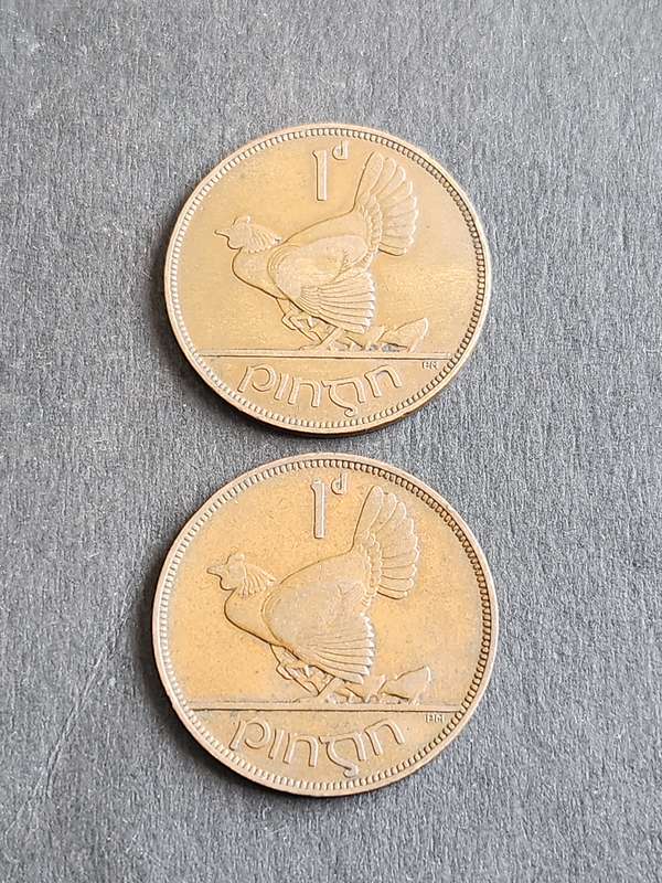 2 x Ireland One Pennies 1928/1931 - as per photograph