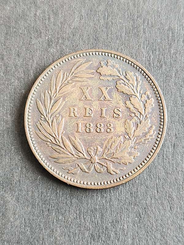 Portugal 20 Reis 1883 - as per photograph