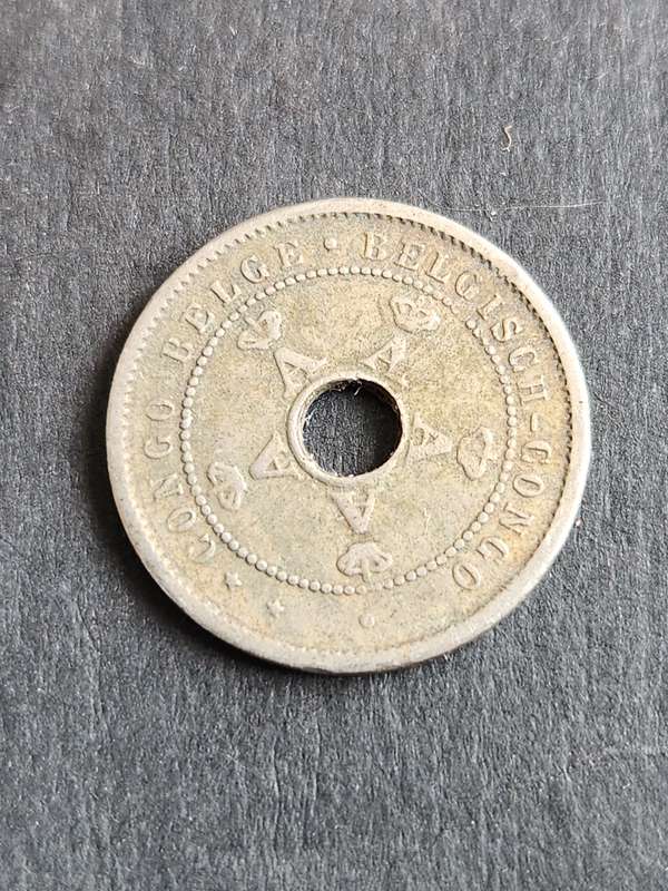 Belgium Congo 5 Centimes 1921 - as per photograph