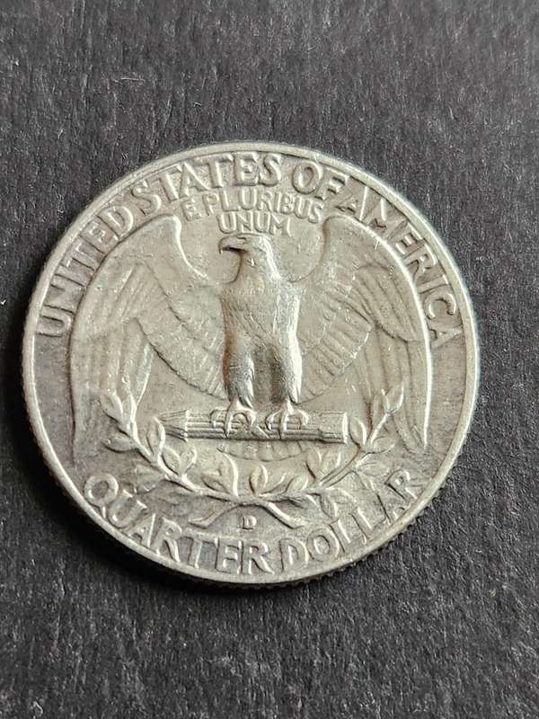 USA 1/4 Dollar 1964D Silver - as per photograph