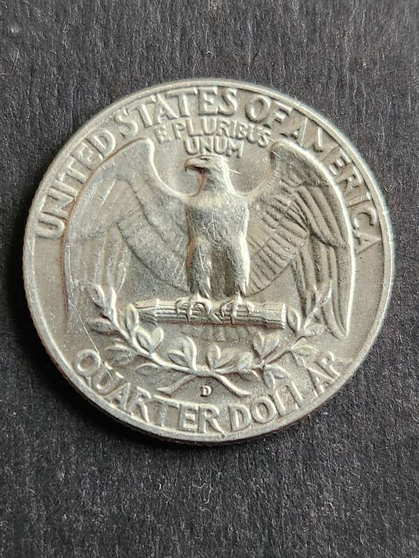 USA 1/4 Dollar 1964D Silver EF+/UNC - as per photograph