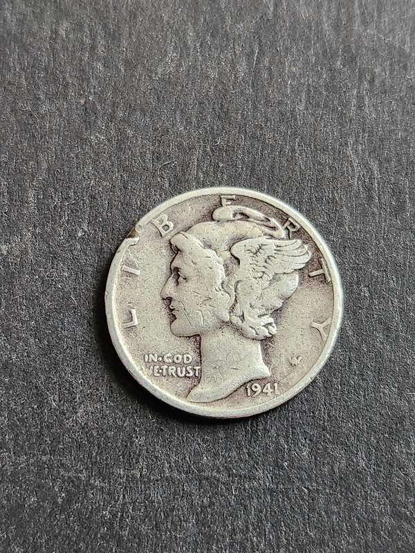 USA Mercury Dime 1941 Silver - as per photograph