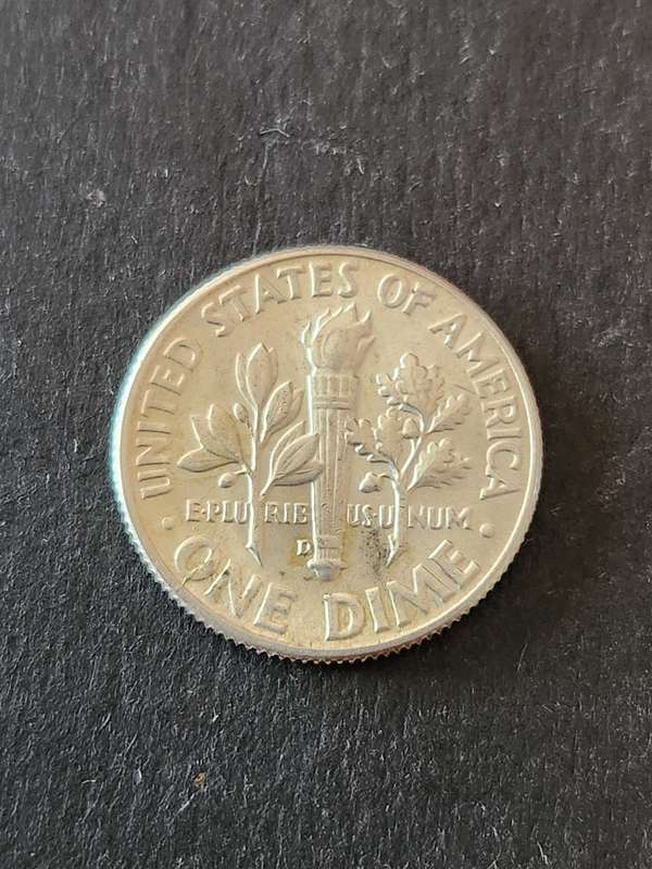 USA Roosevelt Dime 1964D Silver (nice condition) - as per photograph