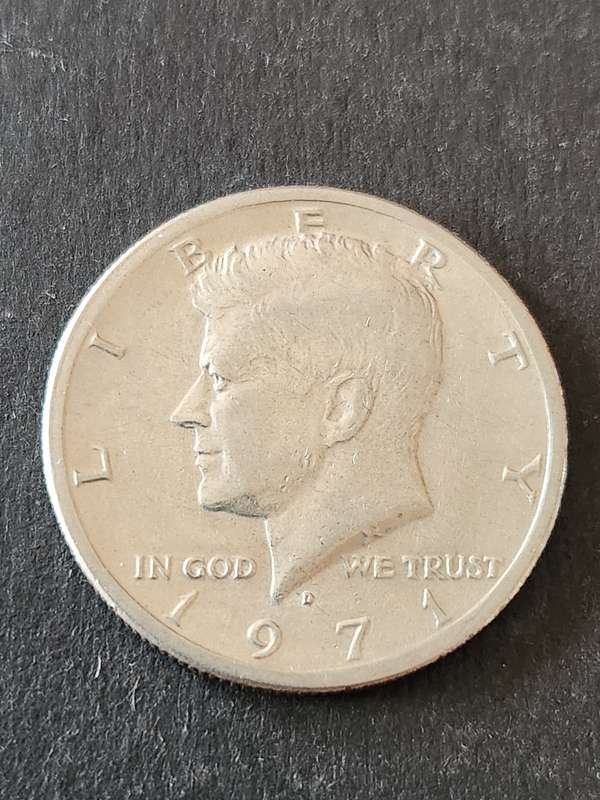 USA 1/2 Dollar 1971D - as per photograph