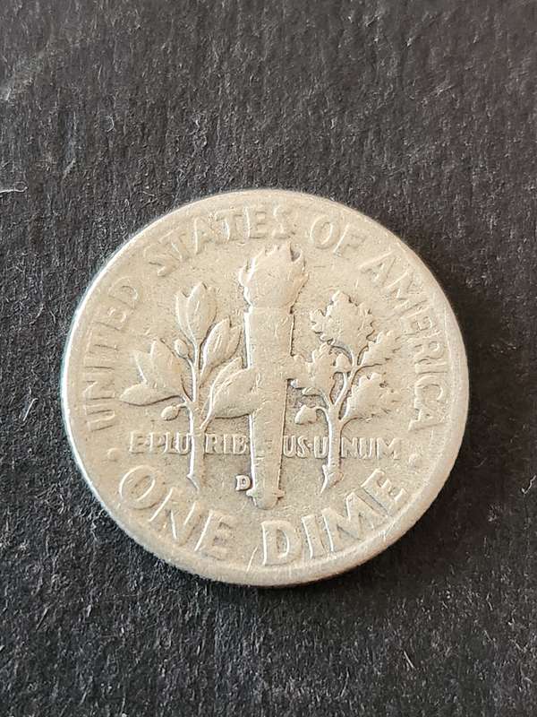 USA Roosevelt Dime 1951D Silver - as per photograph