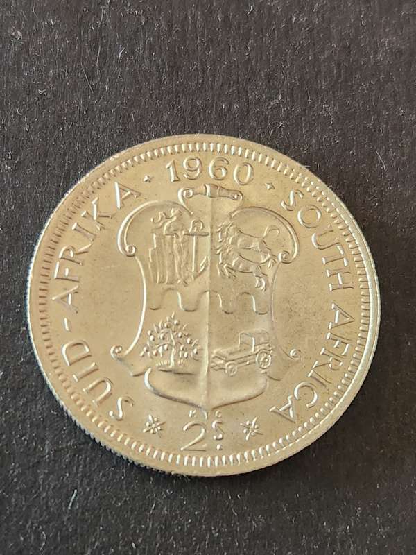 Union 2 Shillings 1960 (excellent condition) - as per photograph
