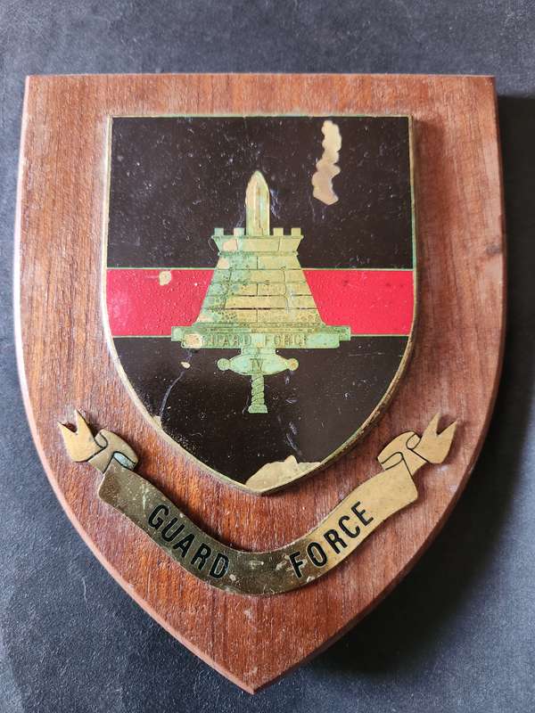 Rhodesian Army Guard Force Plaque- as per photograph