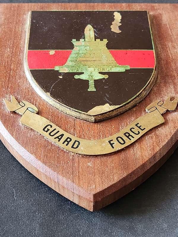 Rhodesian Army Guard Force Plaque- as per photograph