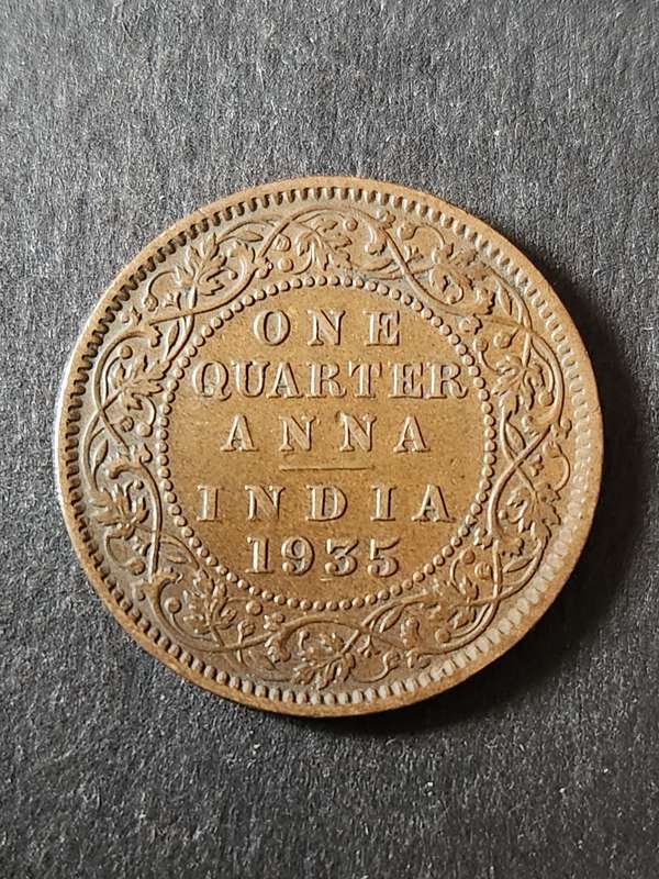 India One Quarter Anna 1935 (nice condition)- as per photograph
