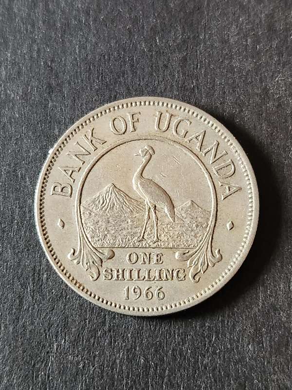 Uganda One Shilling 1966 - as per photograph