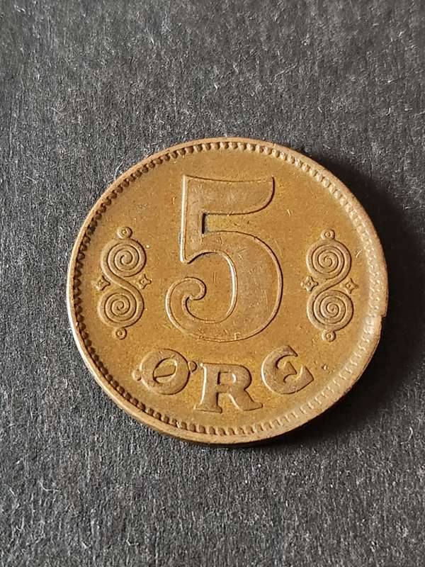 Denmark 5 Ore 1921 - as per photograph