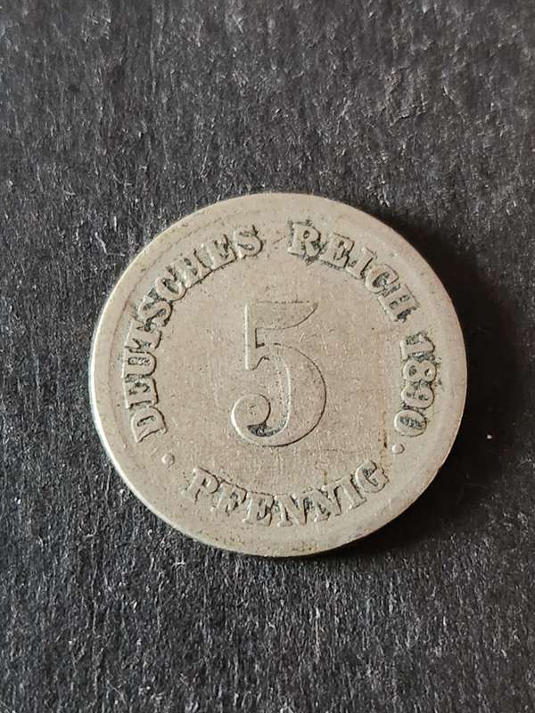 Deutsches Reich 5 Pfennig 1890 - as per photograph