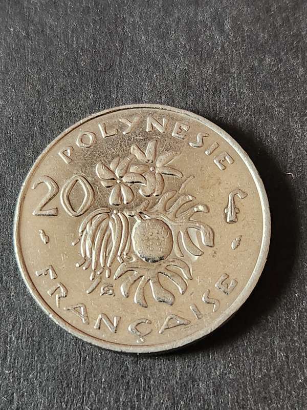 French Polynesie 20 Francs 1991 - as per photograph