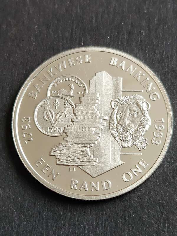 SA Silver One Rand 1993 Banking Proof