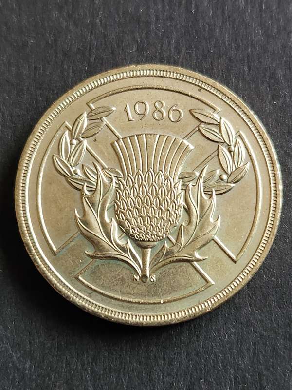UK 2 Pounds 1986 UNC