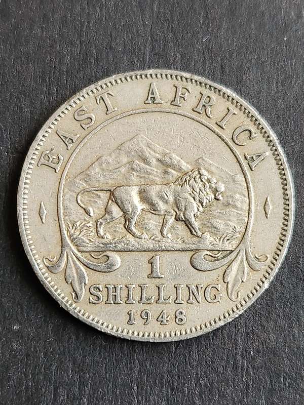 East Africa One Shilling 1948 .250 Silver