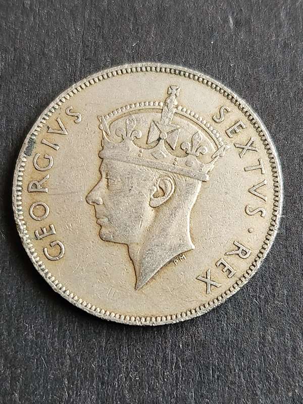 East Africa One Shilling 1948 .250 Silver