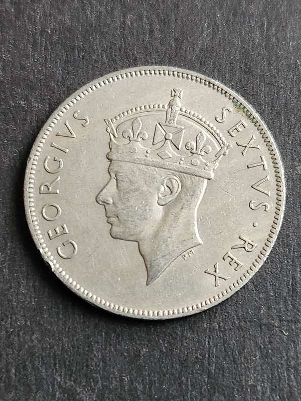 East Africa One Shilling 1948 .250 Silver