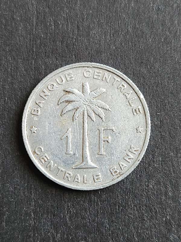 Belgium Congo One Franc 1957