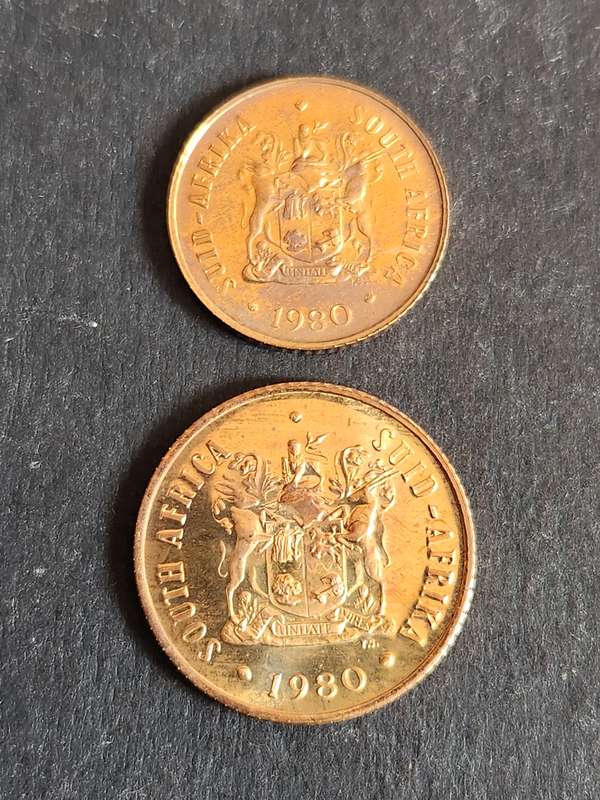 Republic One and Two Cents 1980 Proof