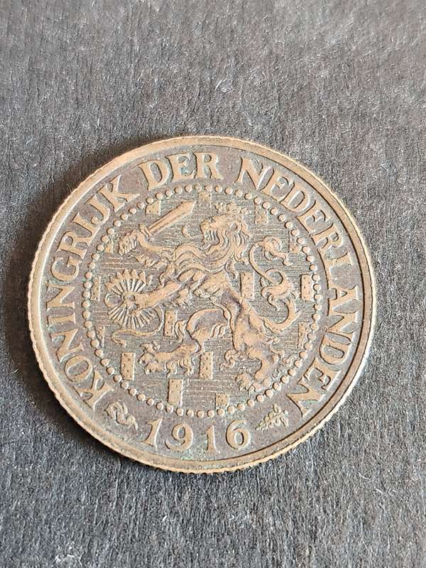 Nederlands 2 1/2 Cents 1916