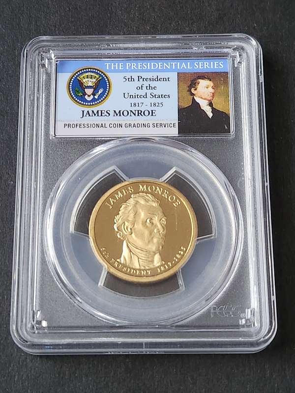 The Presidential Series USA 1 Dollar 2008-S 5th President of US James Monroe 1817-1825