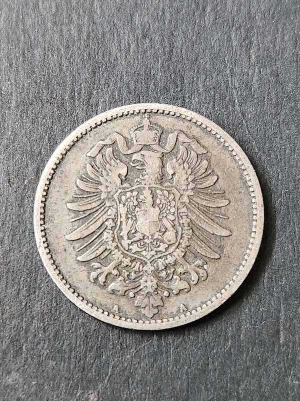 Deutsches Reich One Mark 1875 Silver