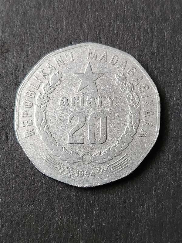 Madagascar 20 Ariary 1994