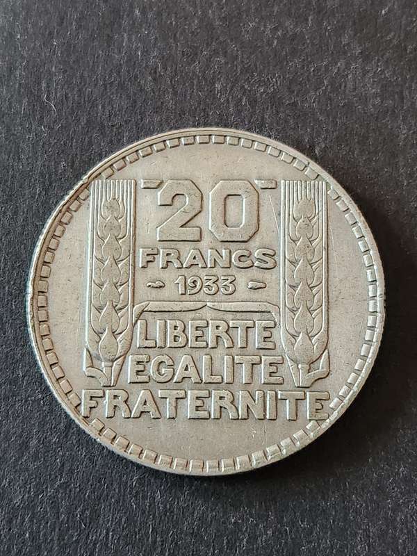 France 20 Francs 1933 Silver