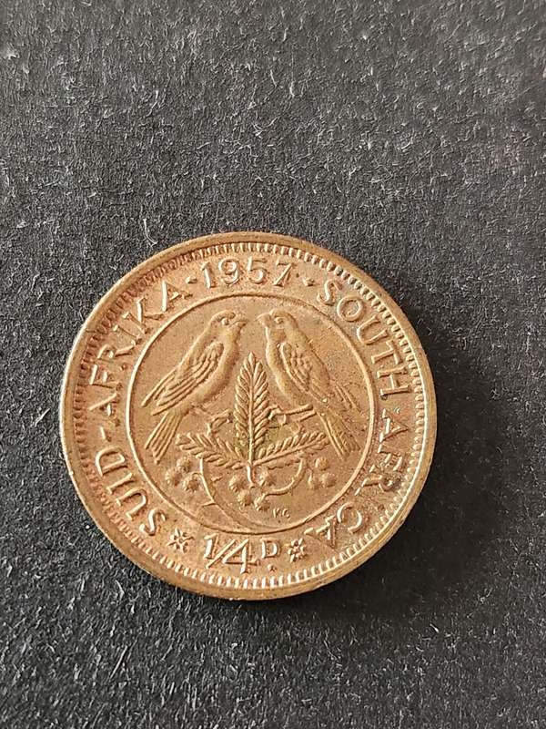 Union Farthing 1957 EF+/UNC