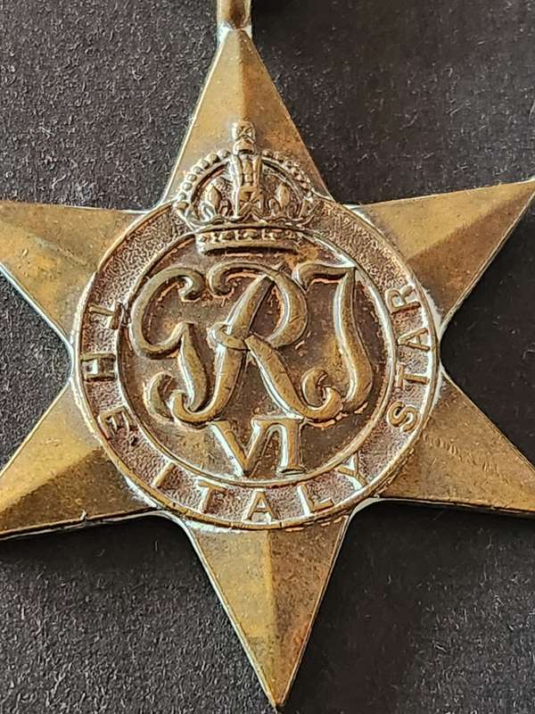 WW2 Italy Star Medal issued to M Kelly no. 230 402