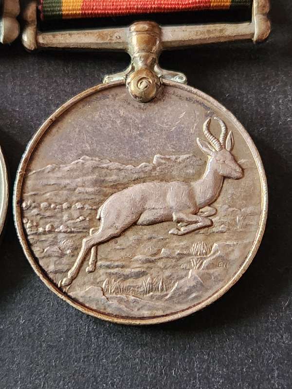 3 x WW2 Medals issued to GM Robert's 580144 - 1939-1945, Defence Medal and Africa Service Medal Silv