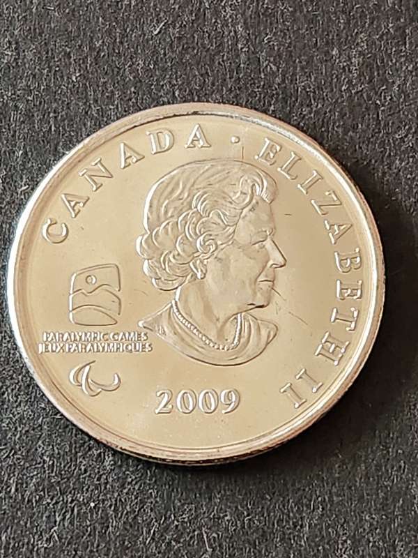 Vancouver 2010 Olympic Canada 25 Cents (Ice Hockey) 2009 BU