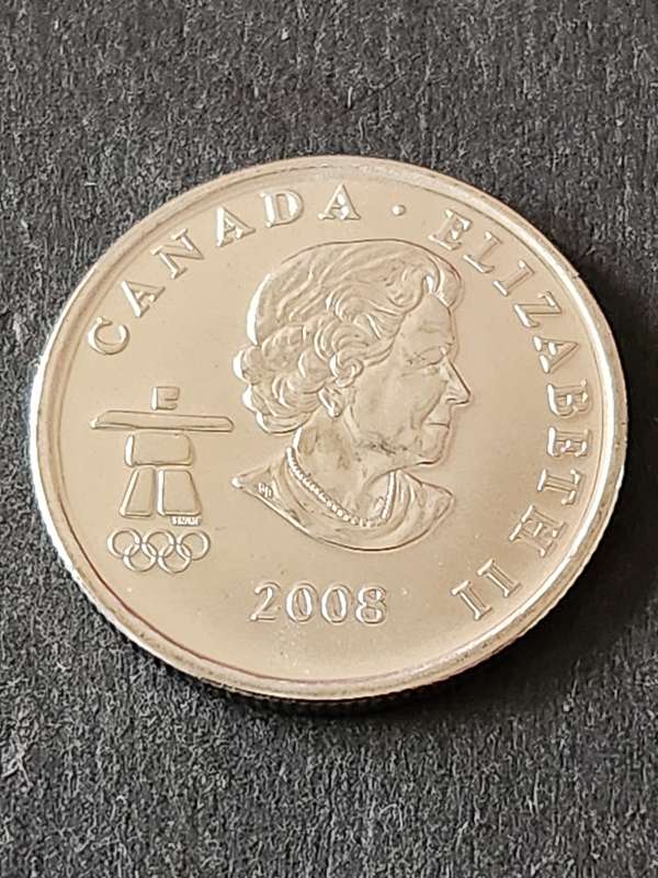 Vancouver 2010 Olympic Canada 25 Cents (Freestyle Skiing) 2008 BU
