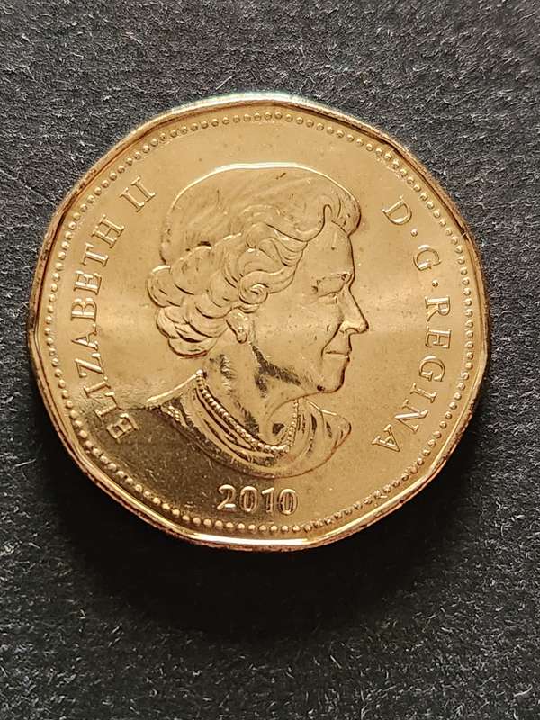 Vancouver 2010 Olympic Canada Lucky Loonie One Dollar BU