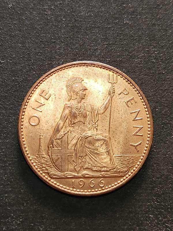 UK One Penny 1966 EF+/UNC