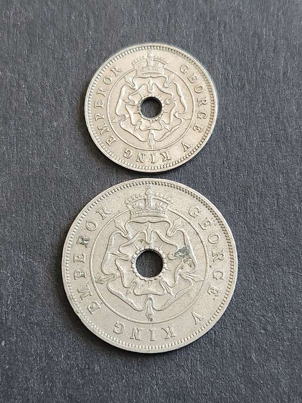 Southern Rhodesia 1/2 Penny 1934 and One Penny 1935