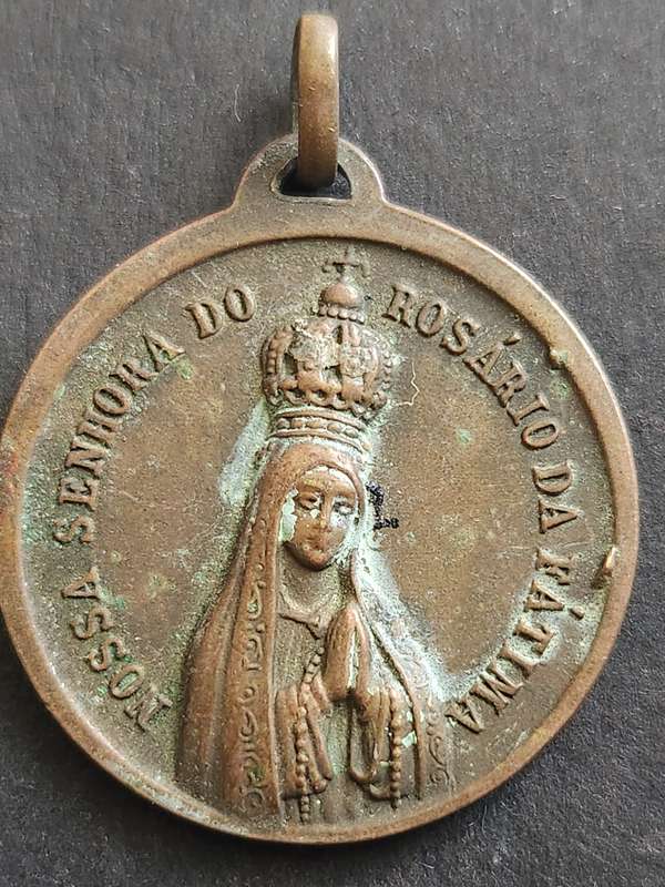 Portugal 1960 Our Lady of Rosary of Fatima Vintage Medal