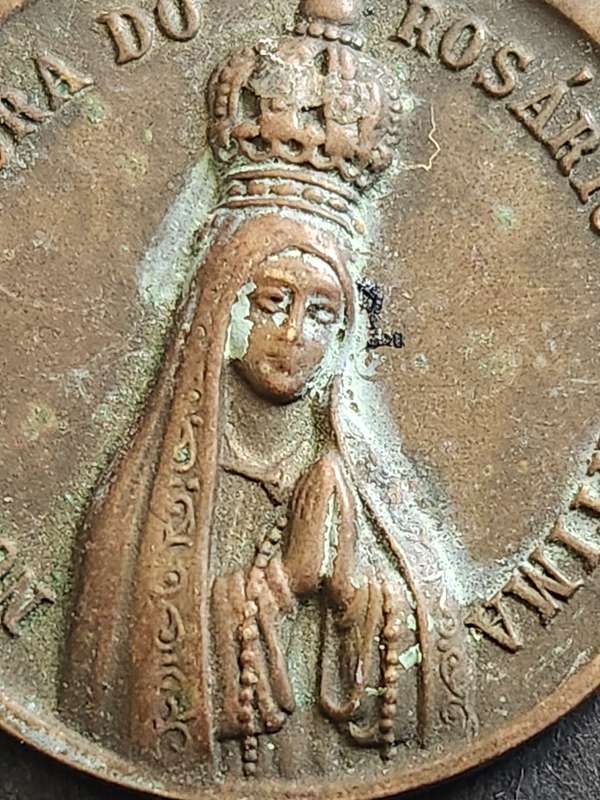 Portugal 1960 Our Lady of Rosary of Fatima Vintage Medal