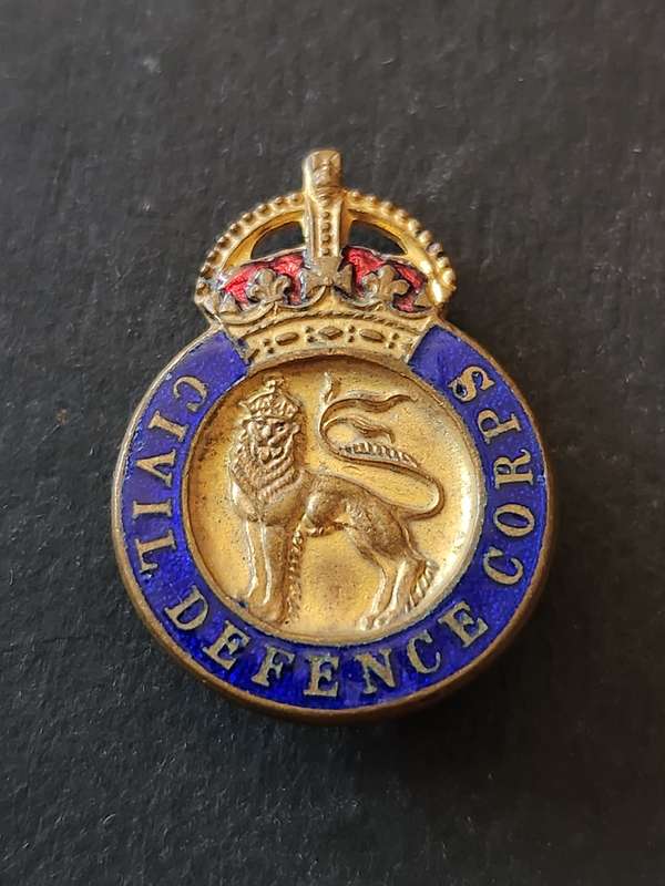 Civil Defense Corps Enamel Pin Badge